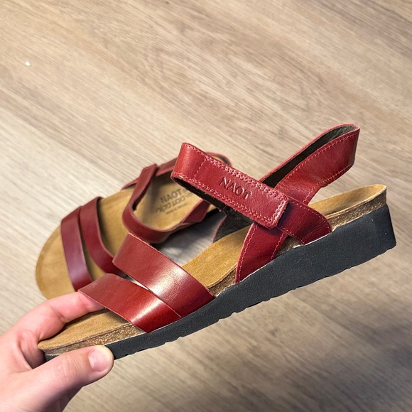 Naot Leather Strappy Red Sandals - Picture 4 of 6